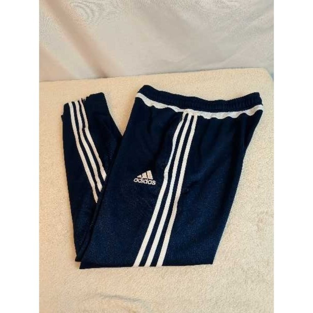 Adidas ClimaCool Track Pants Navy Blue White 3 Stripe Joggers Men's M‎